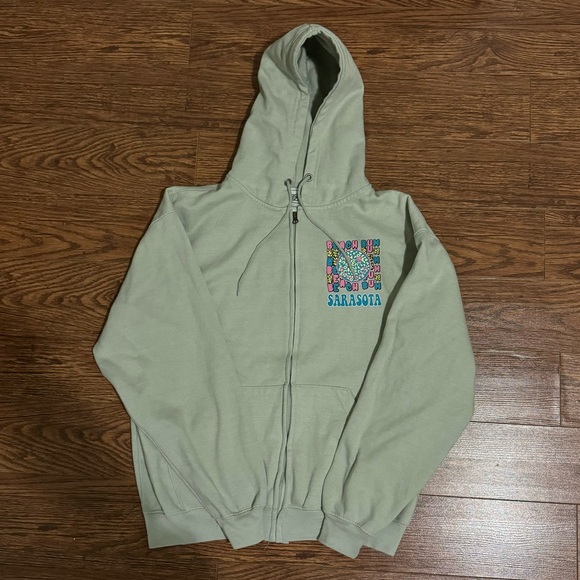 ‘Sarasota’ graphic Zip Up Hoodie - Back Graphic - Picture 2 of 6